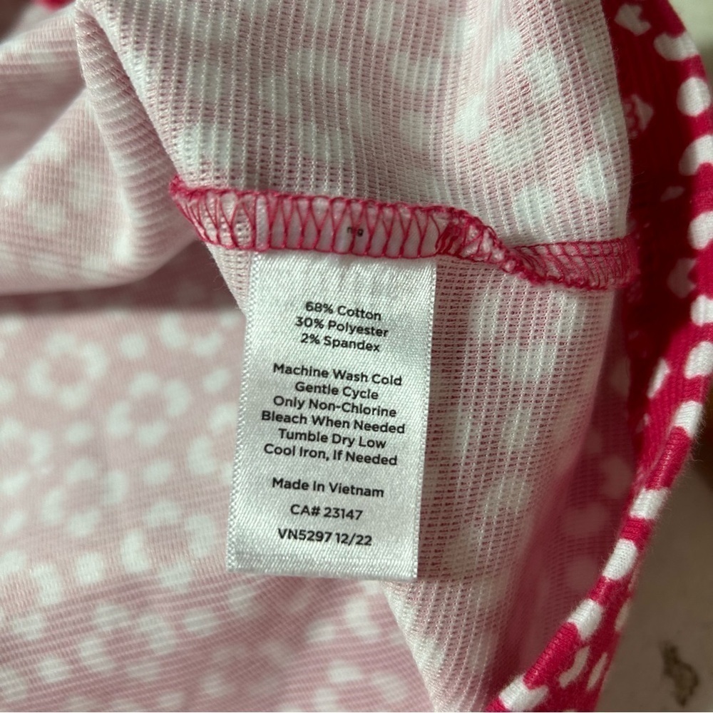 New Talbots Pink & White Geo Ottoman Sleeveless Top Large BNWOT - Picture 4 of 5